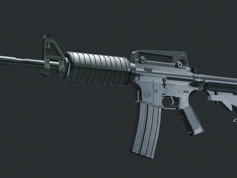 M4A1 game-ready 3D Модель