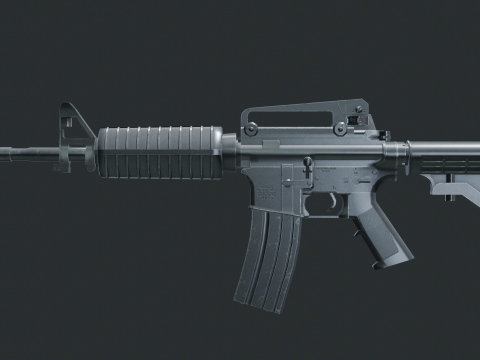 M4A1 game-ready 3D Модель