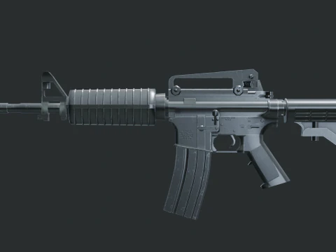M4A1 게임 준비 완료 3D 모델