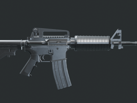 M4A1 game-ready 3D Модель