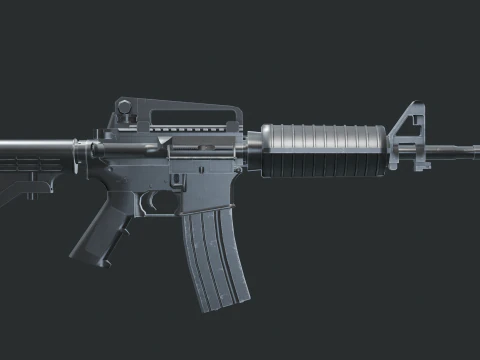 M4A1 게임 준비 완료 3D 모델