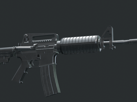 M4A1 game-ready 3D Модель