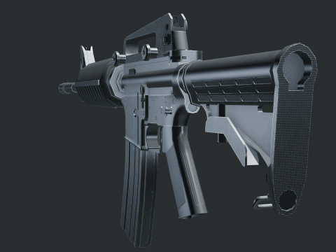 M4A1 game-ready 3D Модель