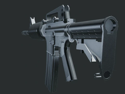 M4A1 게임 준비 완료 3D 모델