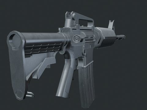 M4A1 game-ready 3D Модель