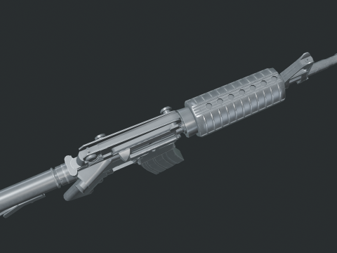 M4A1 game-ready 3D Модель