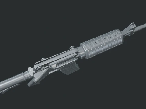 M4A1 게임 준비 완료 3D 모델