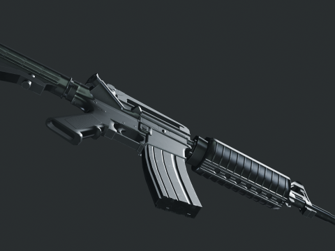 M4A1 game-ready 3D Модель