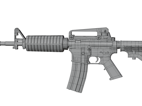 M4A1 game-ready 3D Модель