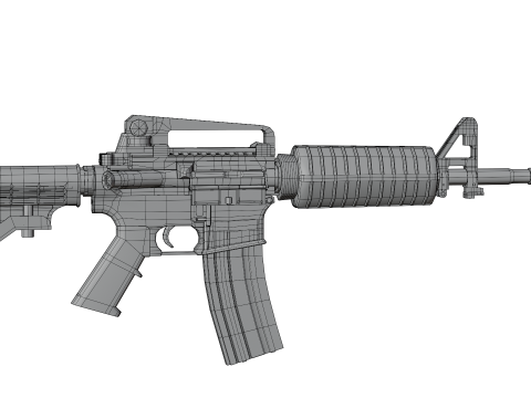 M4A1 game-ready 3D Модель
