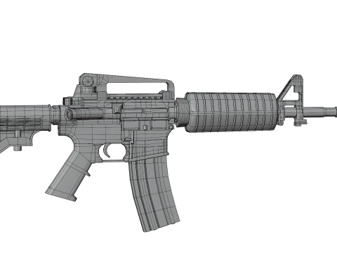M4A1 게임 준비 완료 3D 모델