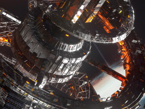 modular sci fi space station ship vehicle futuristic 3D Model