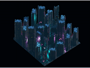 Sci-Fi Futuristic Cyberpunk Sci Fi City Building Skyscraper Cityscape 3D Model