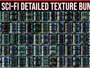 84 Sci Fi Detailed Hard Surface Texture Material Bundle Pack Texture CG Textures