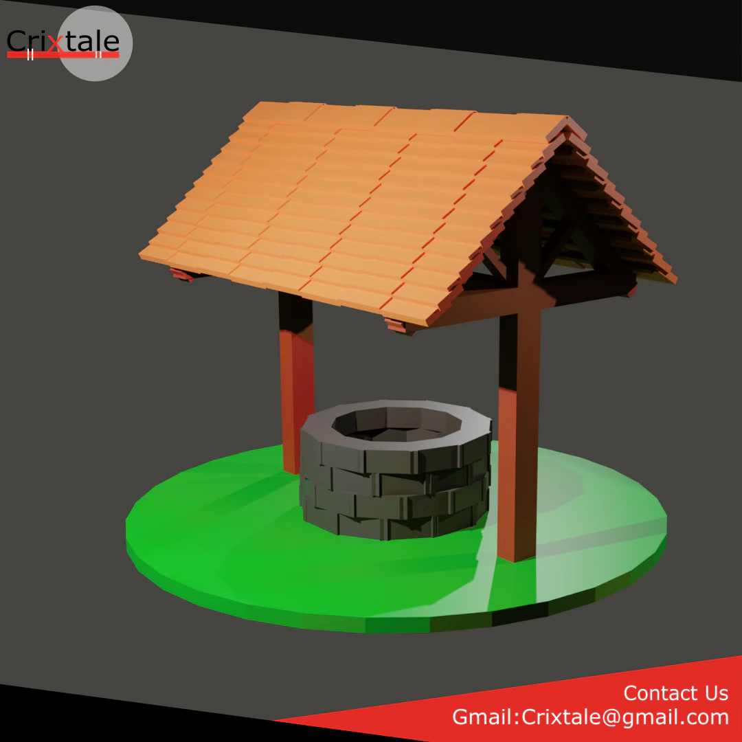 wishing well 3D Print Model .c4d .max .obj .3ds .fbx .stl .blend