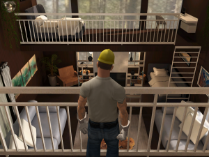 The interior of the house on a tree in the Barnhouse style Another version 3D मॉडल