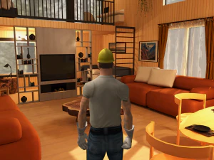 The interior of the house on a tree in the Barnhouse style Lite version 3D Model