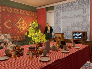 Post-Soviet interior for the New Year for the GTA game 3D Model