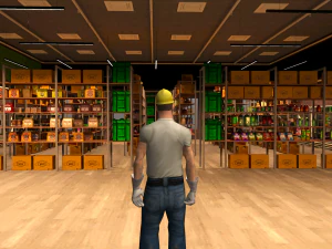 Interior of Food Delivery Warehouse for GTA Game 3D Model