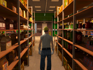 Interior of Food Delivery Warehouse for GTA Game 3D-Modell