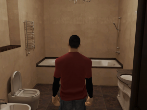The interior of a private 2-storey house for GTA games 3D 模型