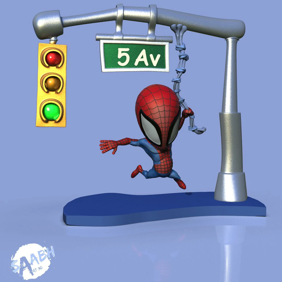 Spiderman chivi 3D Print Model .c4d .max .obj .3ds .fbx .stl .blend 