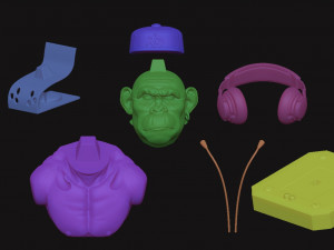 Monkey rude Boy 3Dプリントモデル