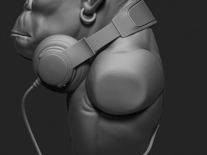 Monkey rude Boy Model Cetak 3D
