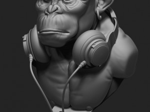 Monkey rude Boy Model Cetak 3D