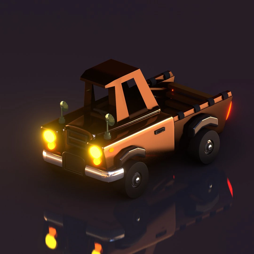 cartoon car vehicle 3D Model .c4d .max .obj .3ds .fbx .stl .blend 
