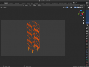 bookshelf furniture Modèle 3D