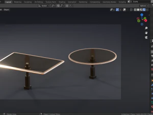 glass tables 3d 3D Model