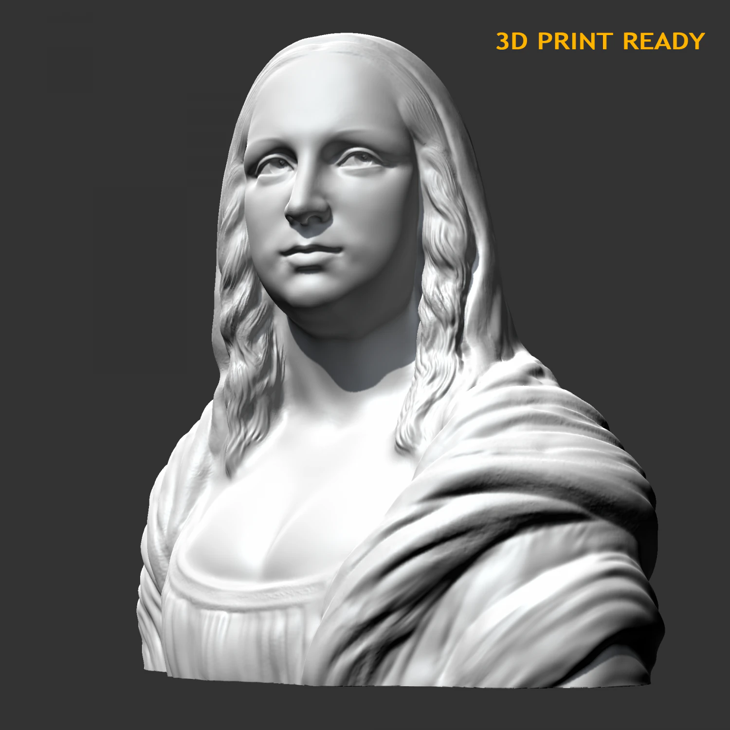 mona lisa 3d print model 3D Print Model .c4d .max .obj .3ds .fbx .stl .blend 