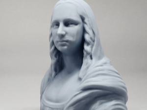 mona lisa 3d print model Model Cetak 3D