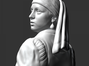 girl with a pearl earring 3d print model 3D Print Model