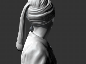 girl with a pearl earring 3d print model 3D Print Model