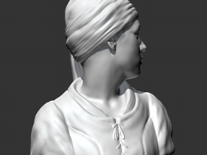 girl with a pearl earring 3d print model 3D Print Model