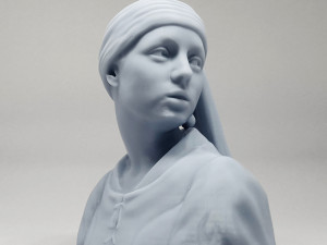 girl with a pearl earring 3d print model 3D Print Model