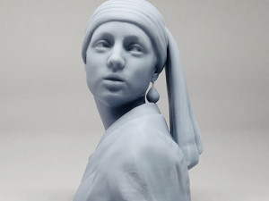 girl with a pearl earring 3d print model 3D Print Model