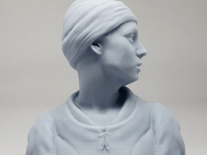 girl with a pearl earring 3d print model 3D Print Model