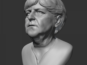angela merkel 3d print model Modèles 3D en vedette