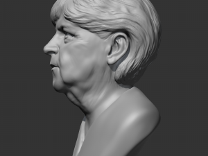 angela merkel 3d print model Modèles 3D en vedette