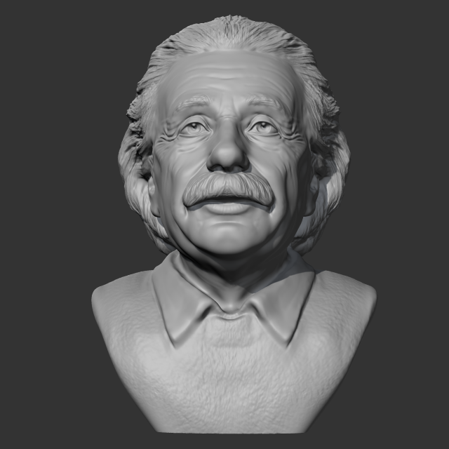 einstein 3d print model 3D 打印模型 .c4d .max .obj .3ds .fbx .stl .blend 