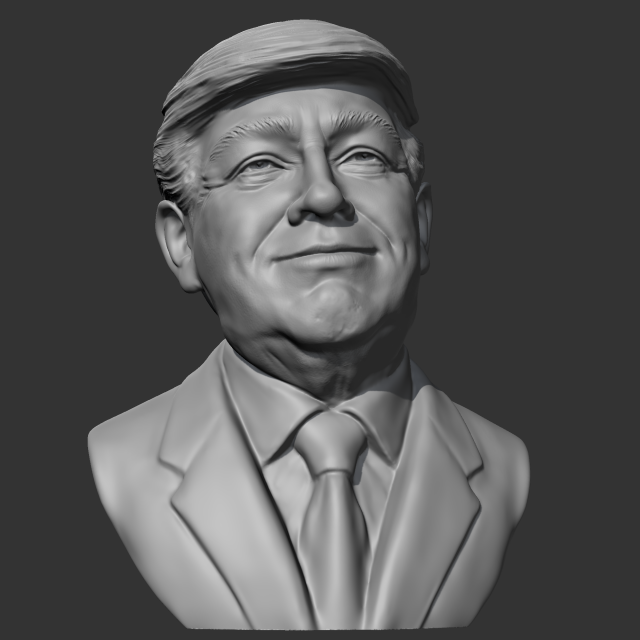 donald trump 3d print model Modelo de Impressão 3D .c4d .max .obj .3ds .fbx .stl .blend 
