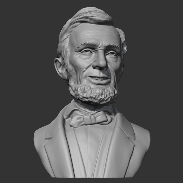 abraham lincoln 3d print model Model Cetak 3D .c4d .max .obj .3ds .fbx .stl .blend 