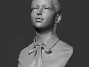 hd girl bust a 3d print model 3D 打印模型