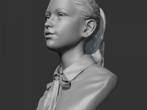 hd girl bust a 3d print model 3D 打印模型