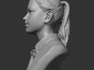 hd girl bust a 3d print model 3D Print Model