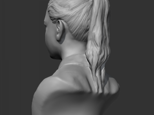 hd girl bust a 3d print model 3D 打印模型