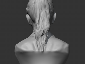 hd girl bust a 3d print model 3D 打印模型